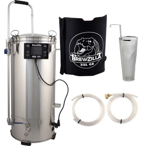 BrewZilla All Grain Brewing System | Gen 4.1 | Integrated Pump | Includes Wort Chiller | WiFi | Bluetooth | RAPT | 35L | 9.25G | 110V