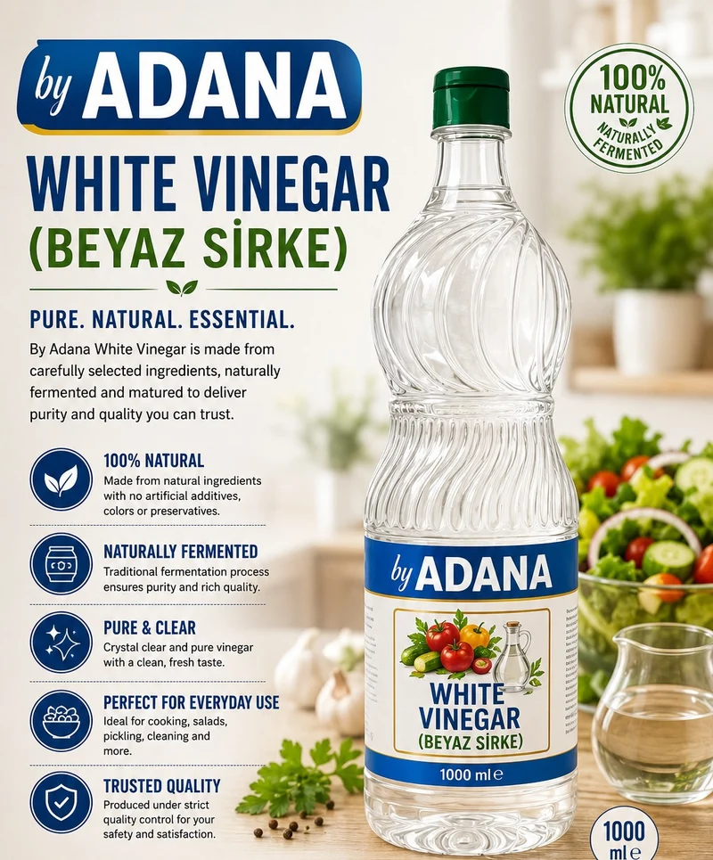 By Adana White Vinegar (Beyaz Sirke) 1000 ml