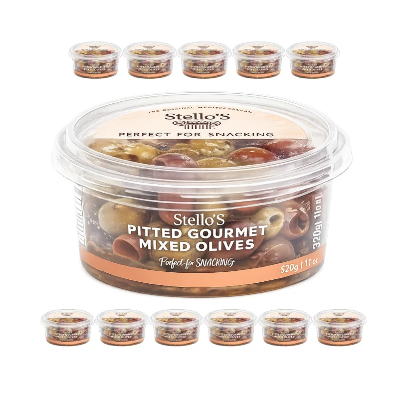 Stellos Pitted Gourmet Mixed Olives 170g