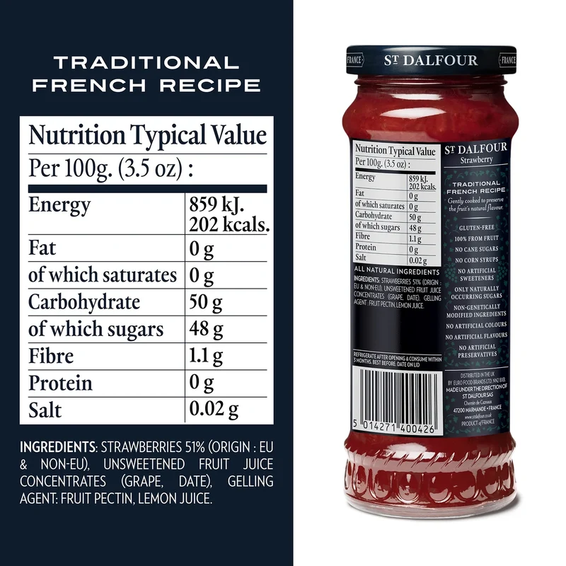 St Dalfour Strawberry Spread 284g