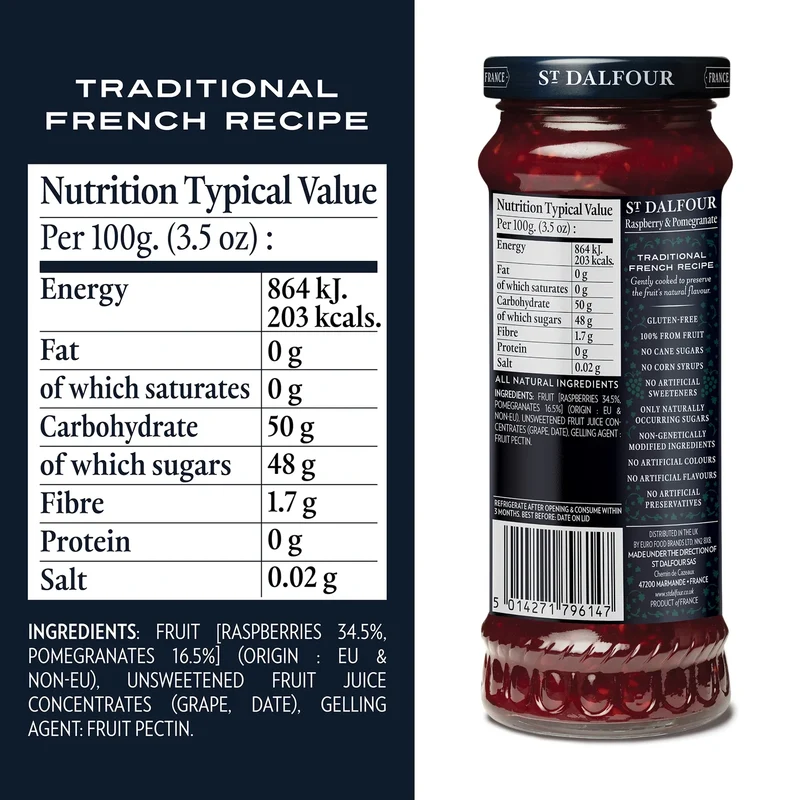St Dalfour Raspberry & Pomegranate Spread 284g