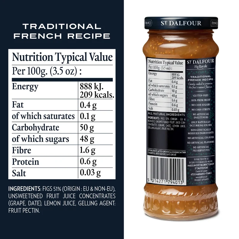 St. Dalfour Fig Royale Fruit Spread 284g