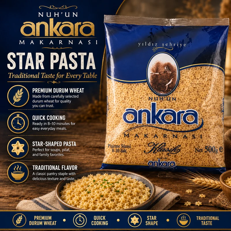 Nuhun Ankara Star Vermicelli Pasta (Yildiz Sehriye ) 500 g