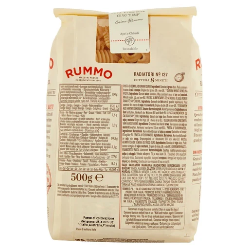 Rummo Radiatori N.137 -Italian Pasta 500g