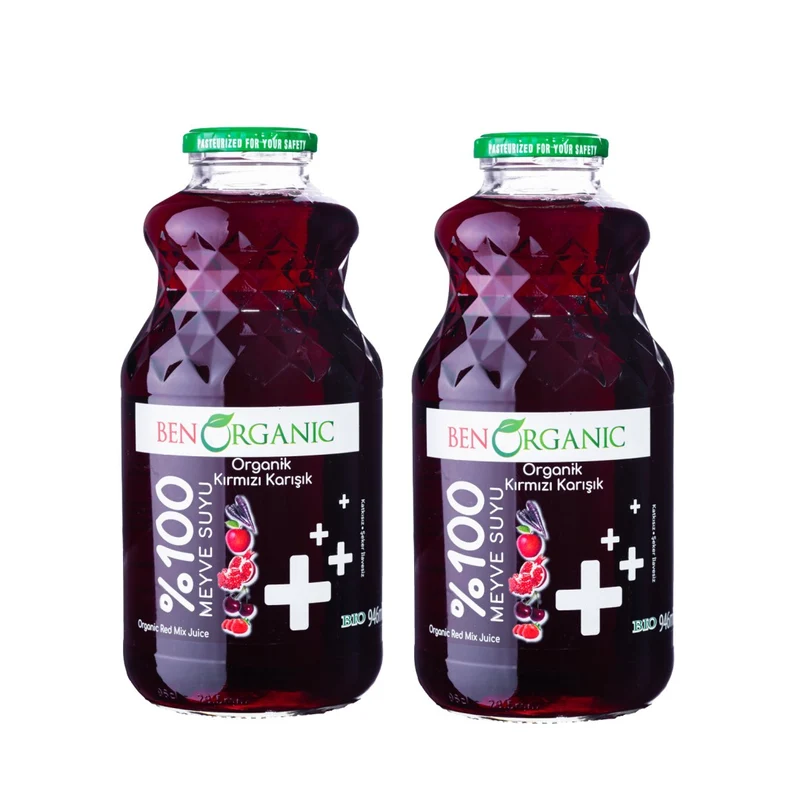 BenOrganic - 100% Natural Organic Red Mix Juice 946ml - Glass Bottle