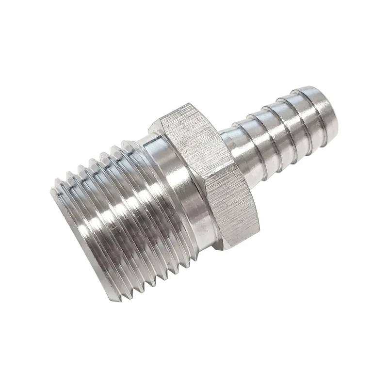 Hose Barb Adapter 3/8" Barb x 1/2" Male Pipe Thread (MPT) - (304 S/S)