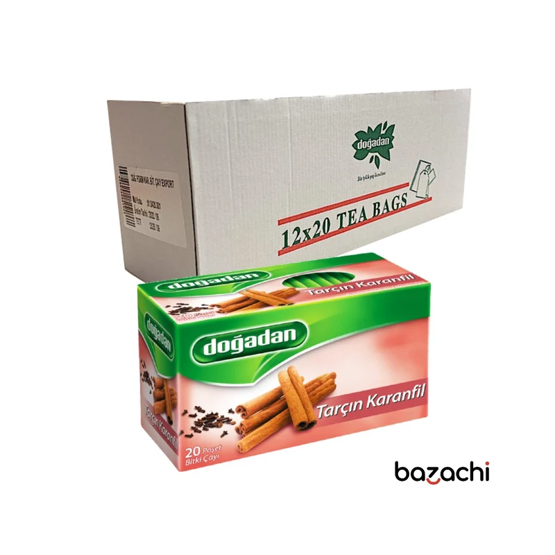 Dogadan Cinnamon Clove Herbal Tea (Tarcin karanfil Bitki Cay), 20 Tea Bags