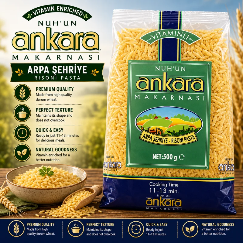 Ankara Makarnasi Risoni Pasta (Arpa Sehriye) 500g