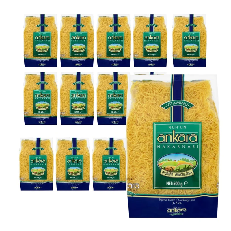 Nuhun Ankara Vitaminli Makarnasi Vermicelli Pasta (Tel Sehriye) 500g