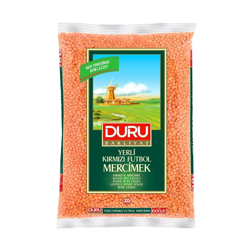 Duru Red Lentils Whole (Futbol Mercimek), 1Kg