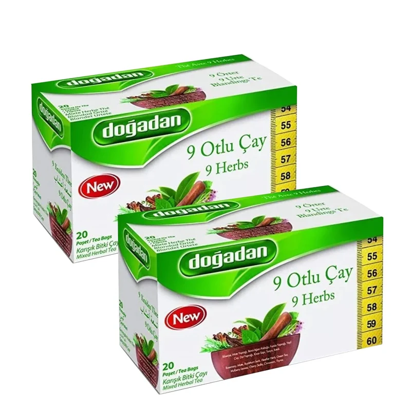 Dogadan 9 Herbs Mixed Herbal Tea (9 Otlu Bitki Cay), 20 Tea Bags