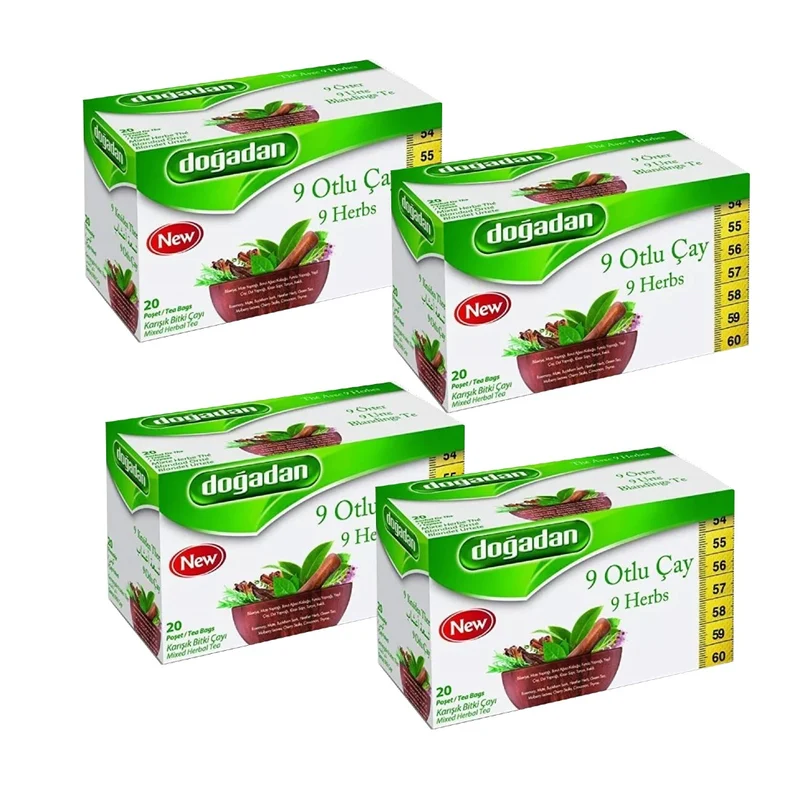 Dogadan 9 Herbs Mixed Herbal Tea (9 Otlu Bitki Cay), 20 Tea Bags