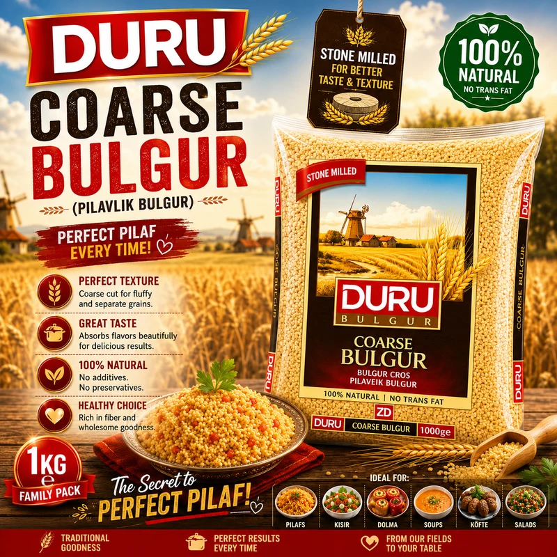 Duru Bulgur Coarse (Pilavlik Bulgur), 5Kg