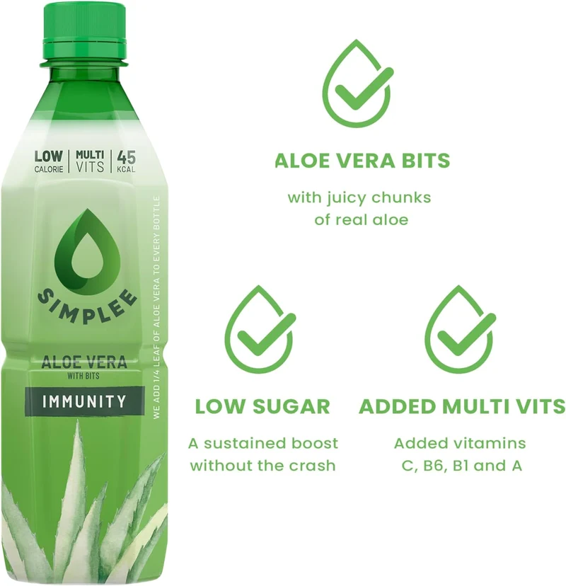 Simplee Aloe Vera Drink With Bits, 500ml