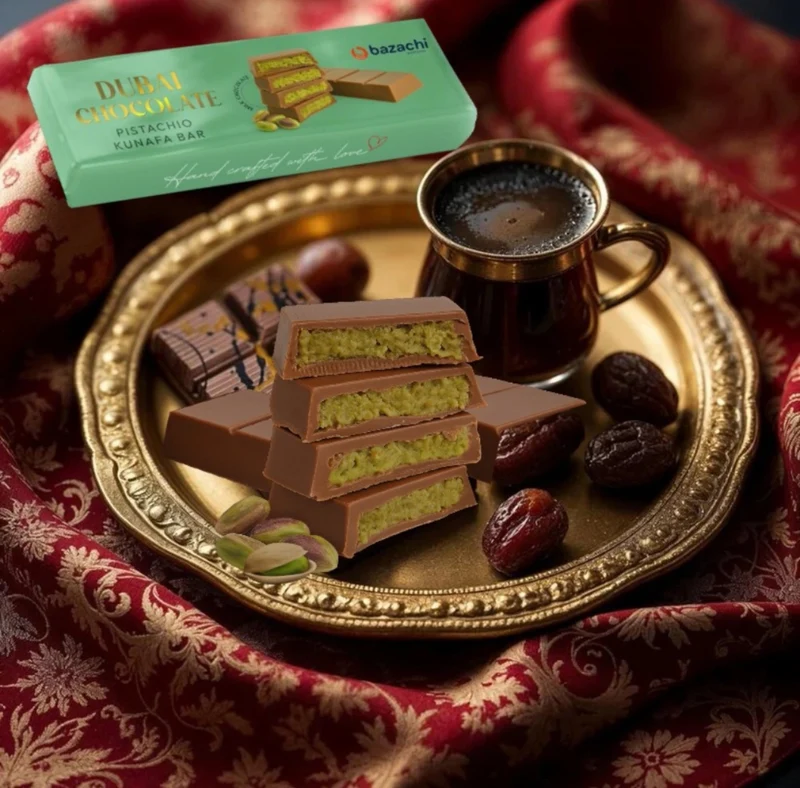 Dubai Chocolate – Pistachio Kunafa with Milk Chocolate, 95g