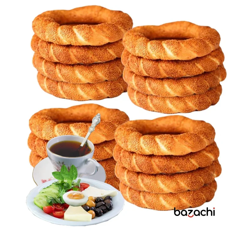 Simit Sarayi Frozen Turkish Sesame Bagel (Sade Simit), 4x100g