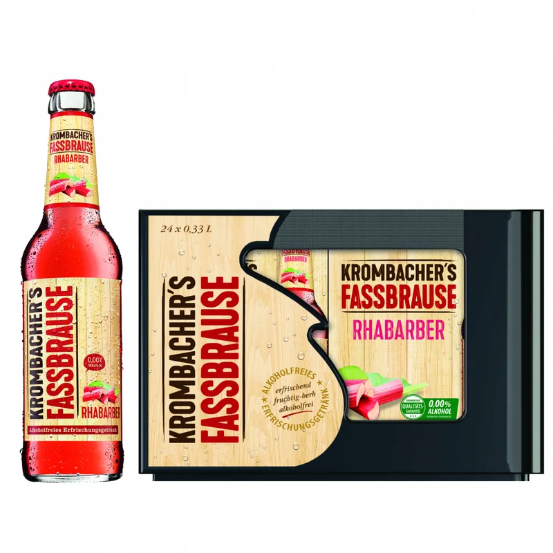 Kasten Krombacher Fassbrause Rhabarber 24 x 0,33L MW