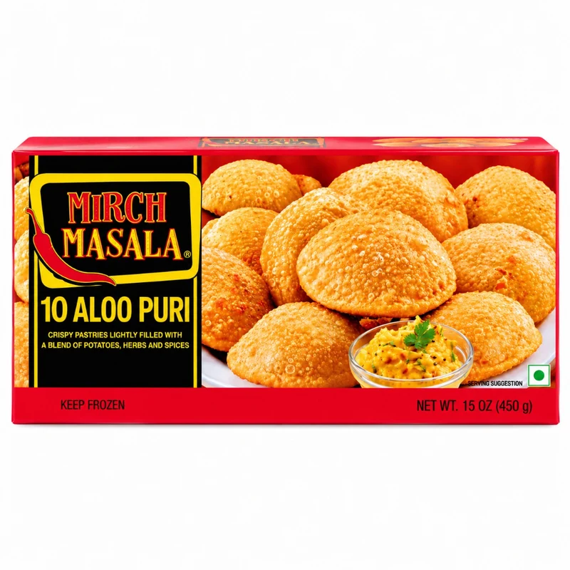 Frozen Mirch Masala - Aloo Puri (10pcs) 450gm - Only Berlin Delivery