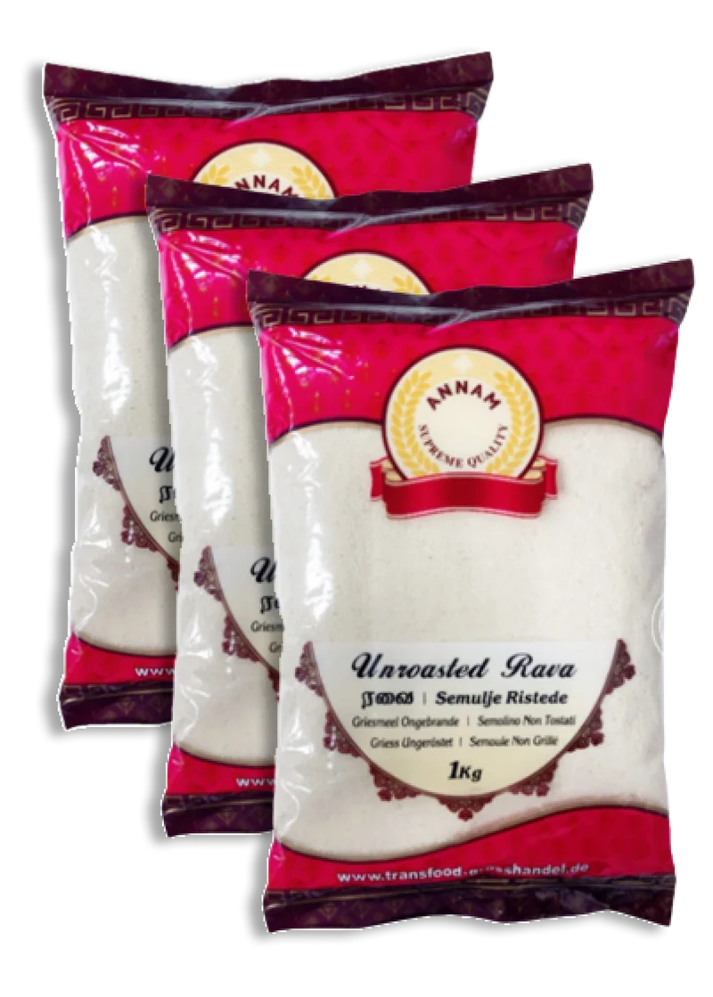 Annam Rava (Unroasted) 1kg Bundle (Choose your Quantity)