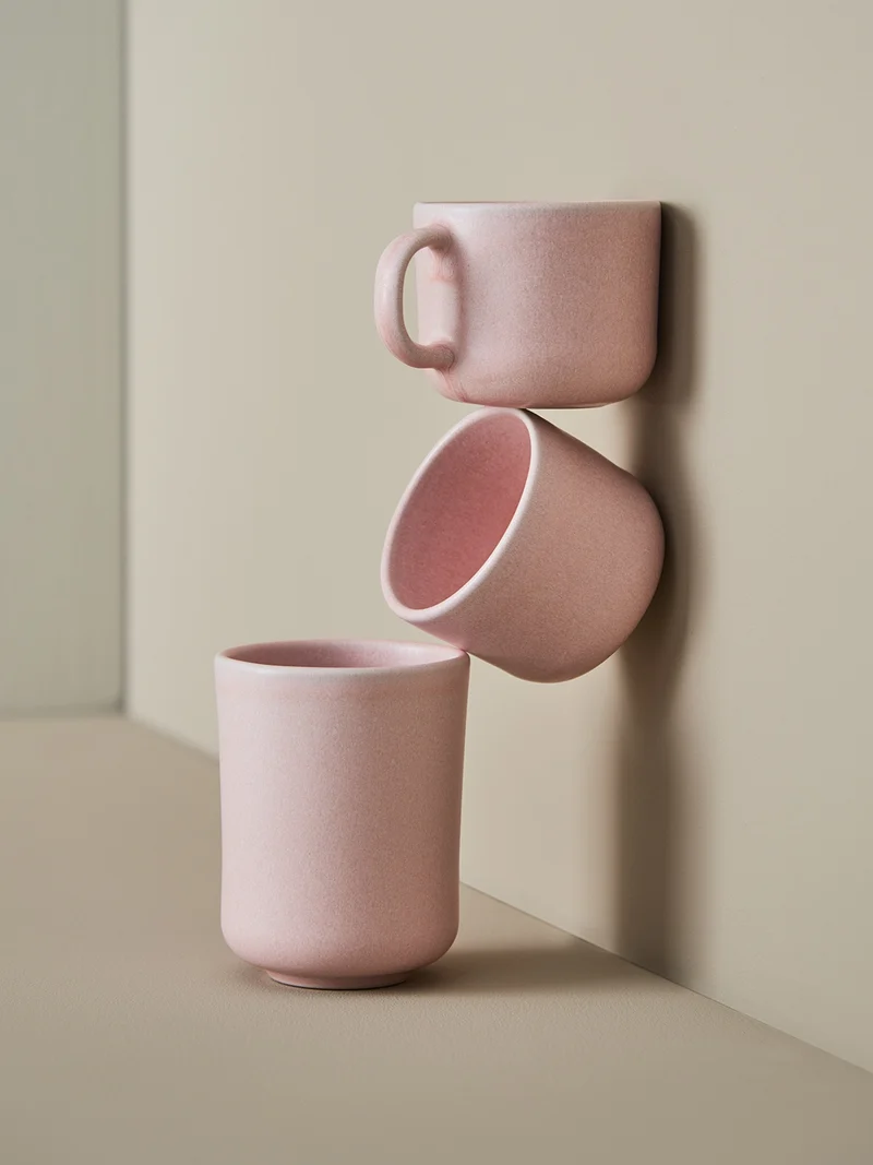 Teebecher handmade Stoneware Mug Rose