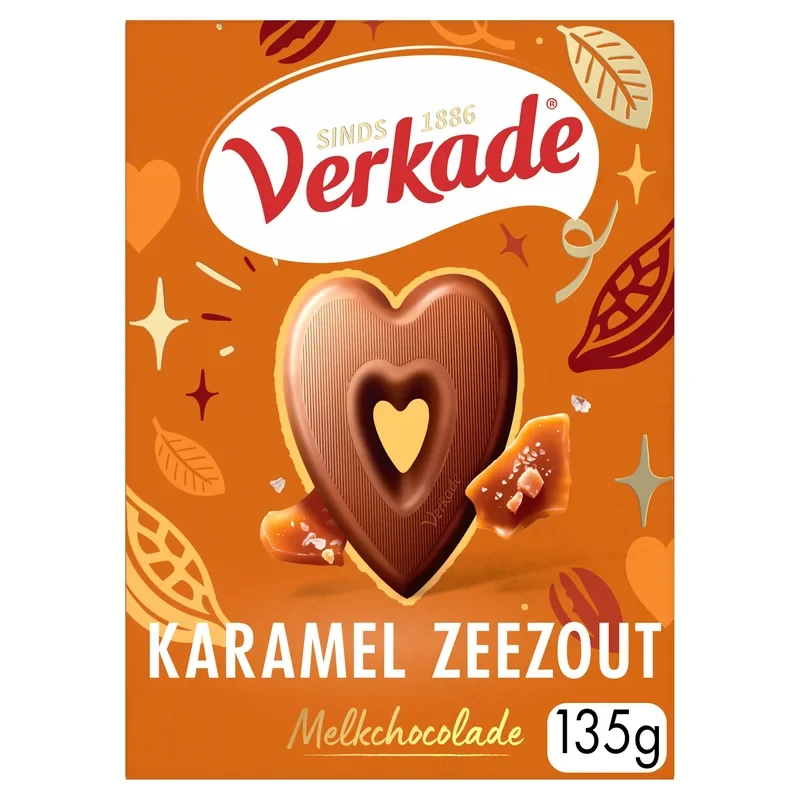 Verkade Hart van chocolade karamel zeezout
