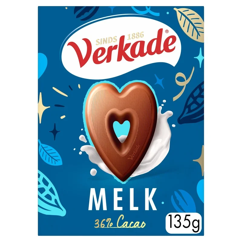 Verkade Hart van chocolade romige melk