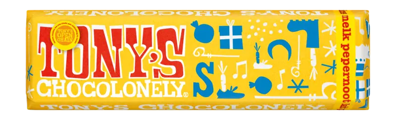 Tony's Chocolonely Reep melkchocolade pepernoot