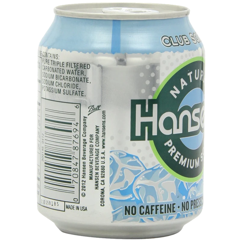Craft Hansen's Club Soda 8 Ounce Cans