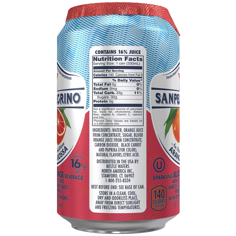 Craft San Pellegrino Sparkling Fruit Beverages Aranciata Rossa-Blood Orange