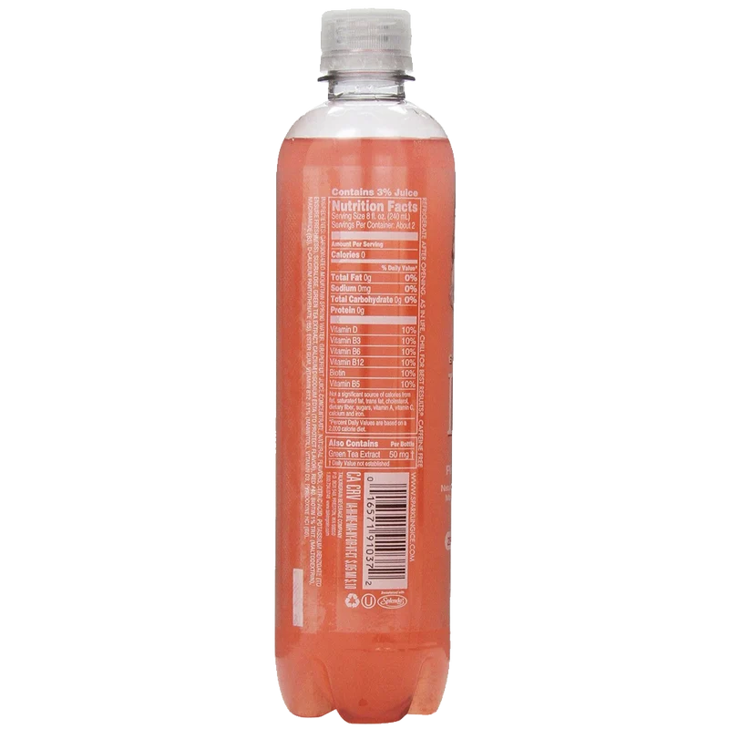 Craft Sparkling Ice Spring Water Pink Grapefruit 17-Ounce Bottles