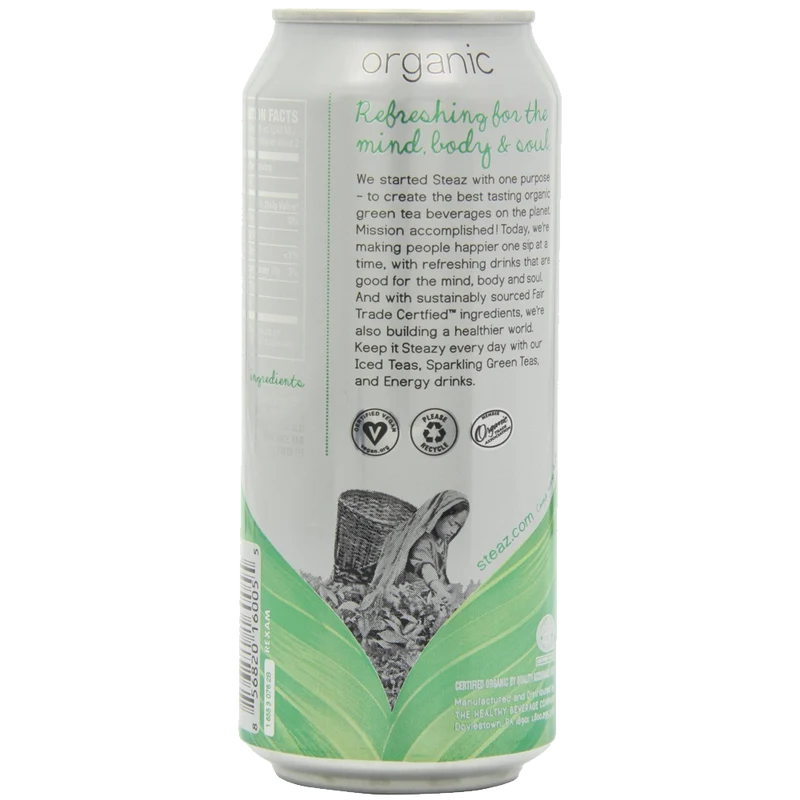 Craft Steaz Iced Tea Can Green Blueberry Pomegranate Gluten Free 16-Ounces