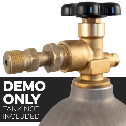 CO2 Regulator to Nitrogen or Argon Tank Adapter | CGA320 male thread by CGA580 male thread