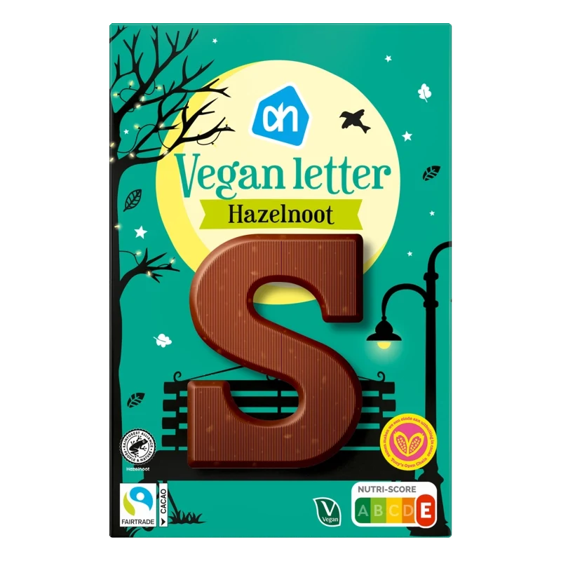Vegan chocoladeletter hazelnoot