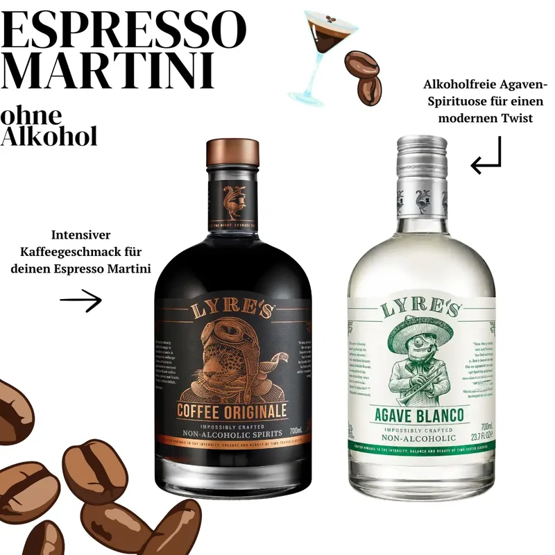 Alkoholfreies Espresso Martini Bundle – Lyre's Coffee Originale & Agave Blanco