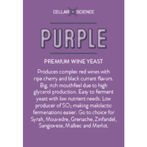 CellarScience® PURPLE Dry Wine Yeast 8g Sachet