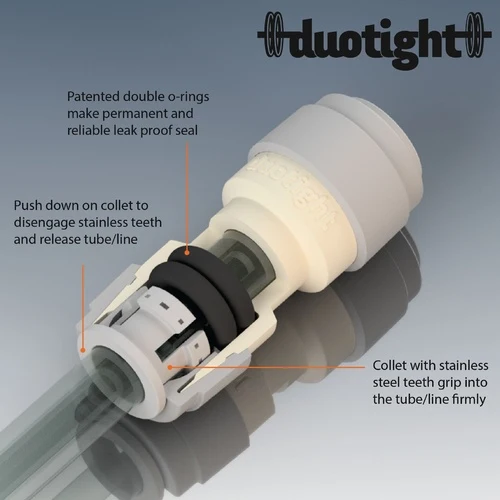 Duotight Push-In Fitting - 6.5 mm (1/4 in.) x 8 mm (5/16 in.) Reducer