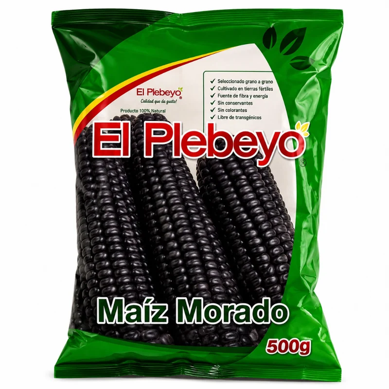 El Plebeyo Maiz Morado (Dried Purple Corn Cobs) 500gm