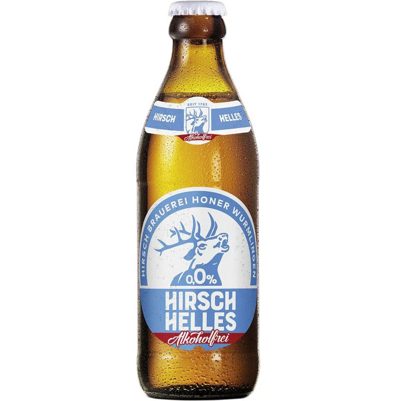 Hirsch Helles 0,0% Alkoholfrei 20x 0,33 Liter (MEHRWEG)