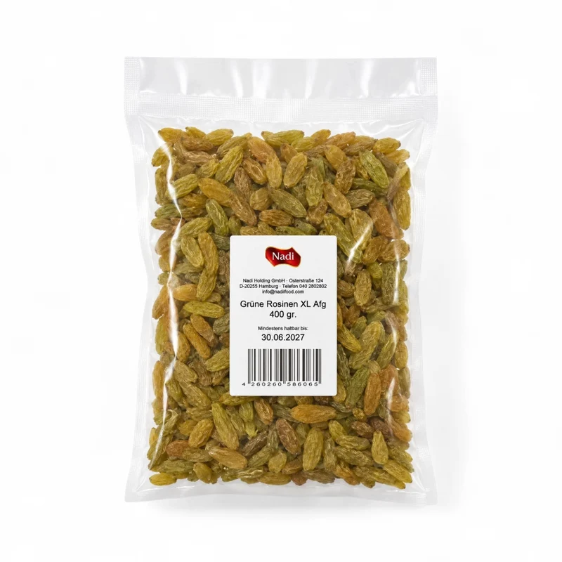 Nadi - Grüne Rosinen (XL) 400gm (BBE: 30.06.2027)