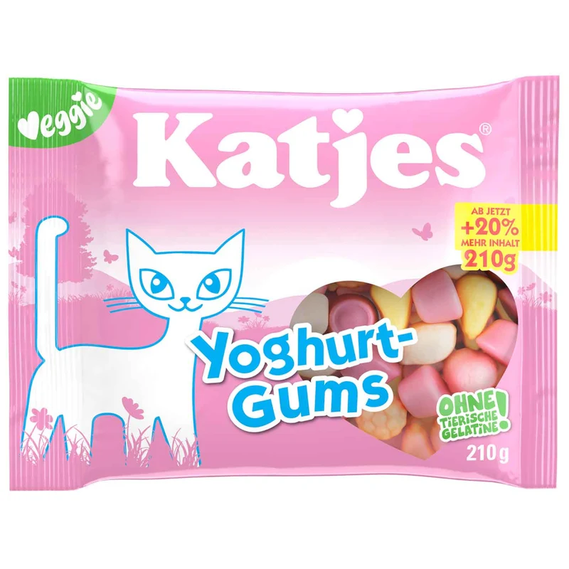 Katjes Yoghurt Gums vegetarisches Fruchtgummi 210g