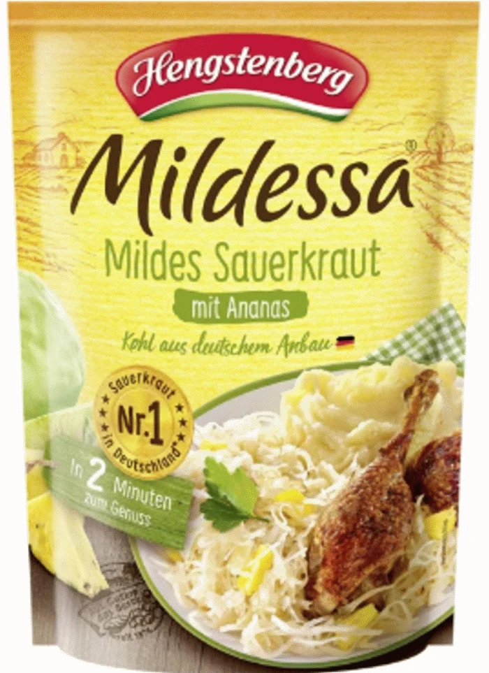 Hengstenberg Mildessa Mildes Sauerkraut mit Ananas 400g