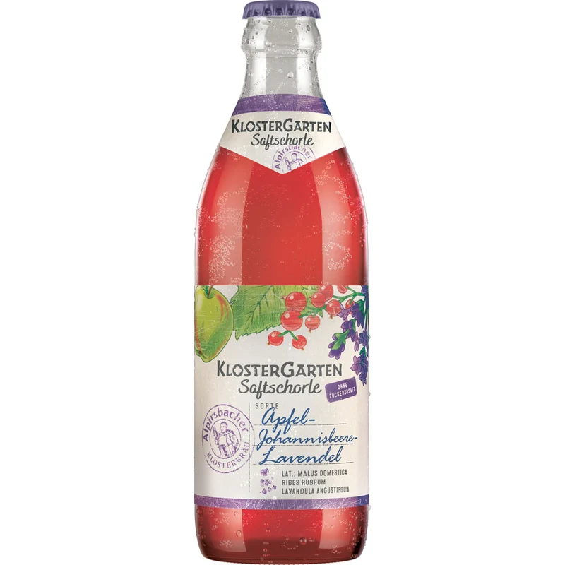 KlosterGarten Saftschorle Apfel-Johannisbeere-Lavendel 20x 0,33 Liter (MEHRWEG)