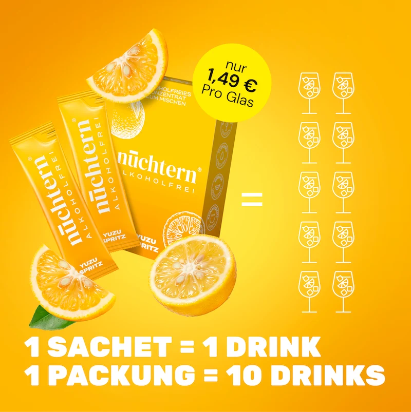nüchtern Spritz Aperitivo Set Alkoholfrei – 20 Drinks (Yuzu + Pink Spritz)