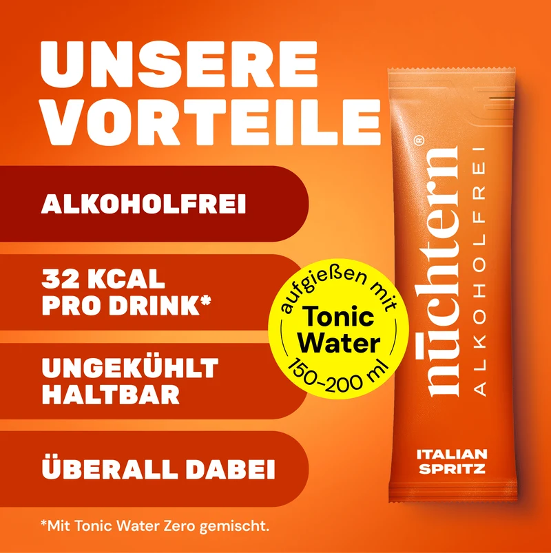 nüchtern Italian Spritz Alkoholfrei – 2er‑Paket (20 Drinks für deinen Aperitivo)