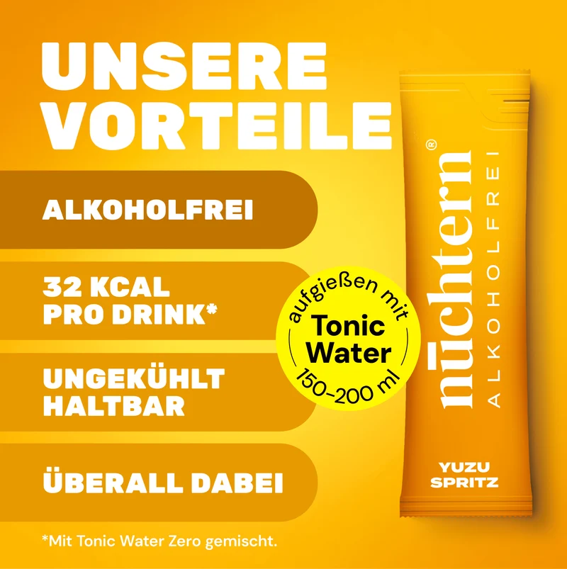 nüchtern Yuzu Spritz Alkoholfrei – 2er‑Paket (20 Drinks für deinen Aperitivo)