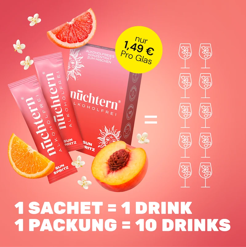 nüchtern Sun Spritz Alkoholfrei – 3er‑Paket (30 Drinks für deinen Aperitivo)