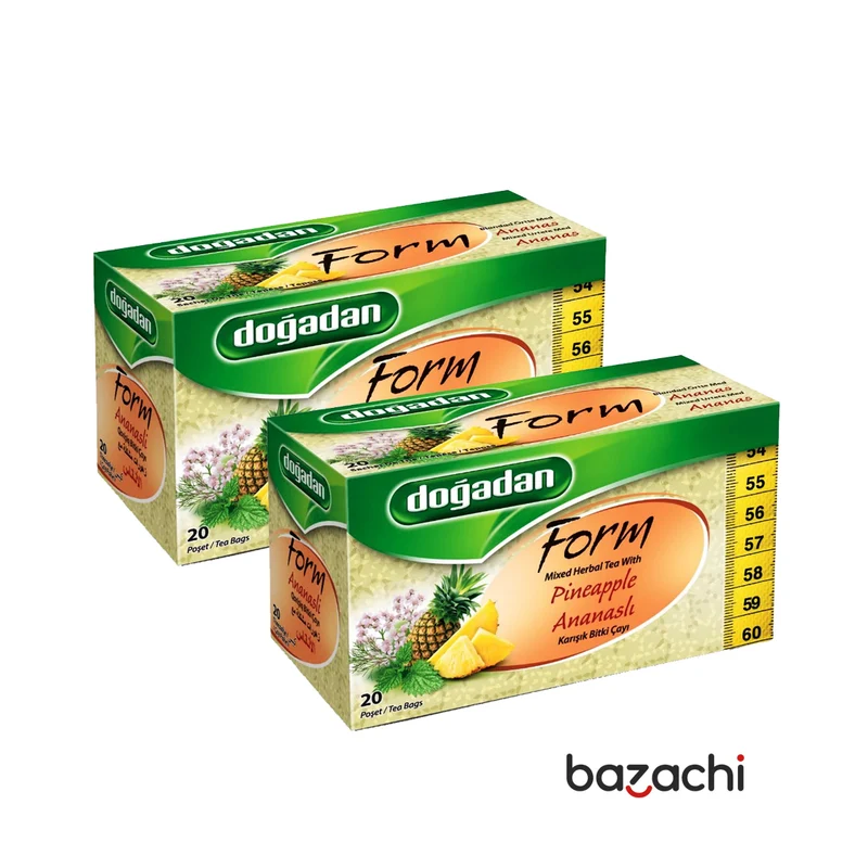 Dogadan Form Mixed Herbal Tea With Pineapple (Ananasli Bitki Cayi), 20 Tea Bags