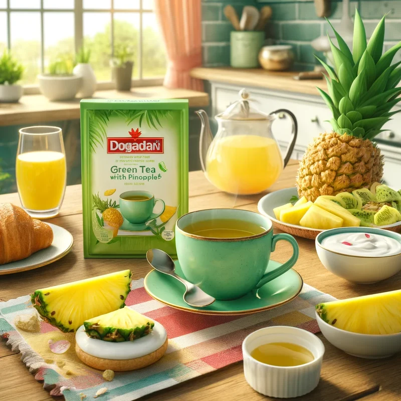 Dogadan Green Tea with a Pineapple Mixture (Ananasli Yesil Cay), 20 Tea Bags