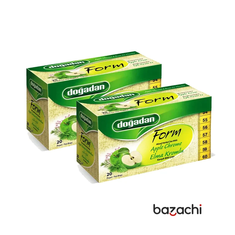 Dogadan Form Apple Chrome Tea (Elma Kromlu) Cay, 20 Tea Bags