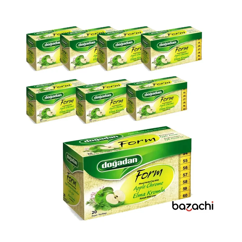 Dogadan Form Apple Chrome Tea (Elma Kromlu) Cay, 20 Tea Bags